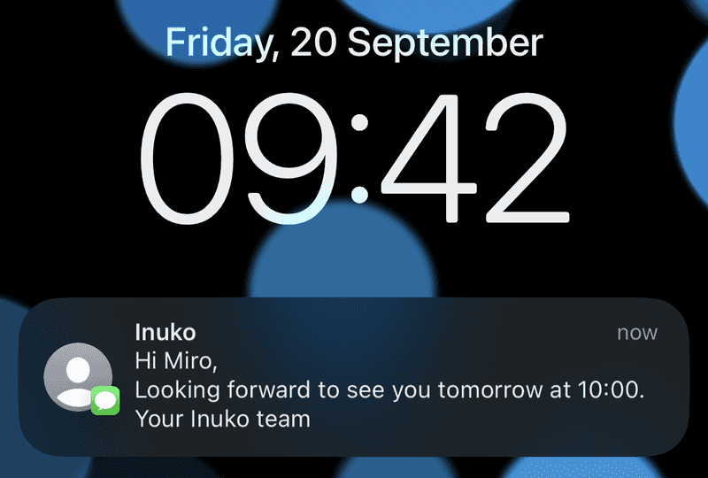 SMS notification