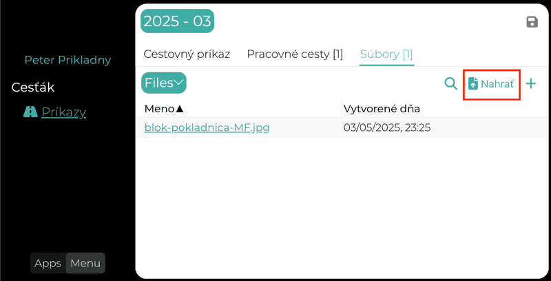 Pridat subor