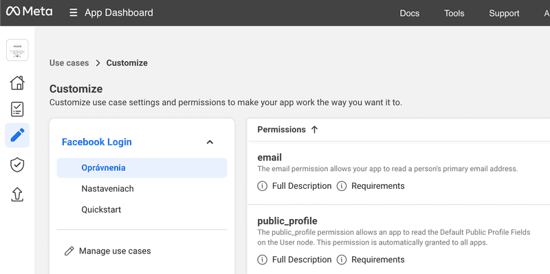 Facebook apps use case check