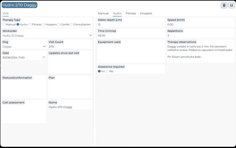 Visit form